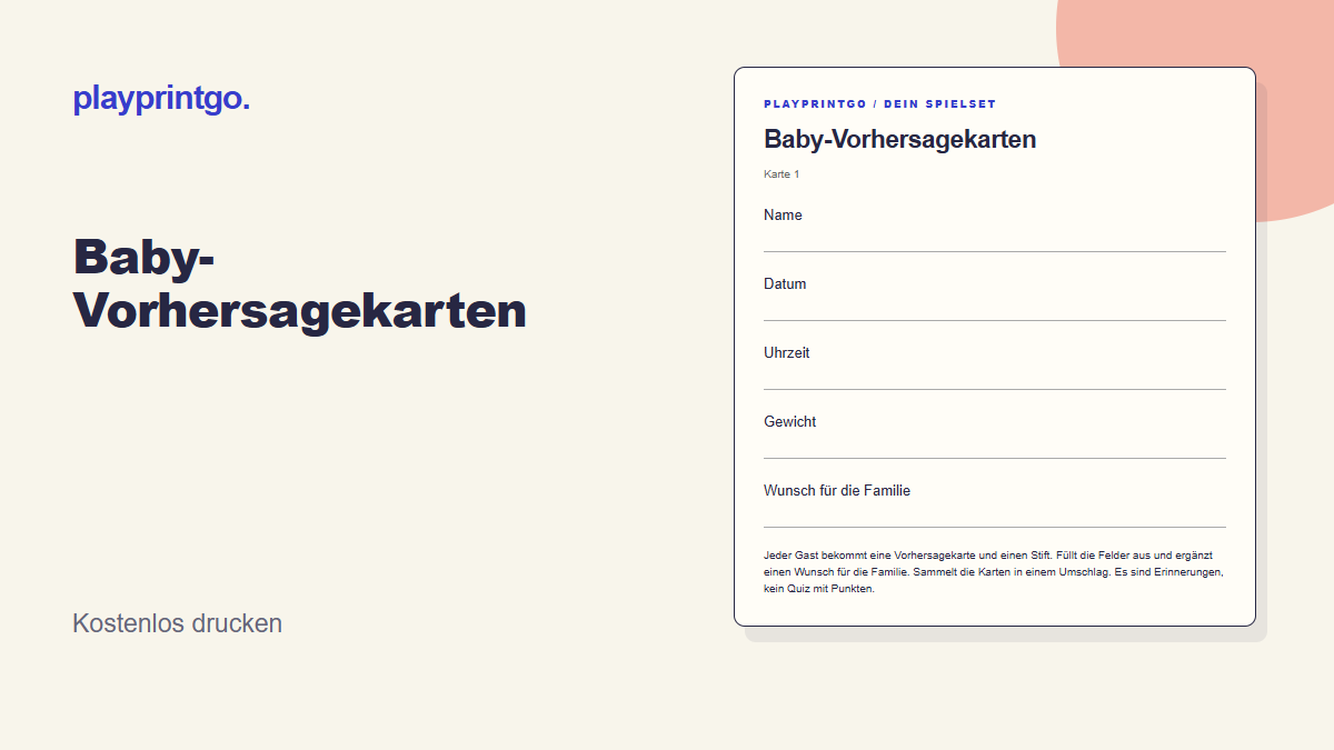 Baby-Vorhersagekarten - Vorschau
