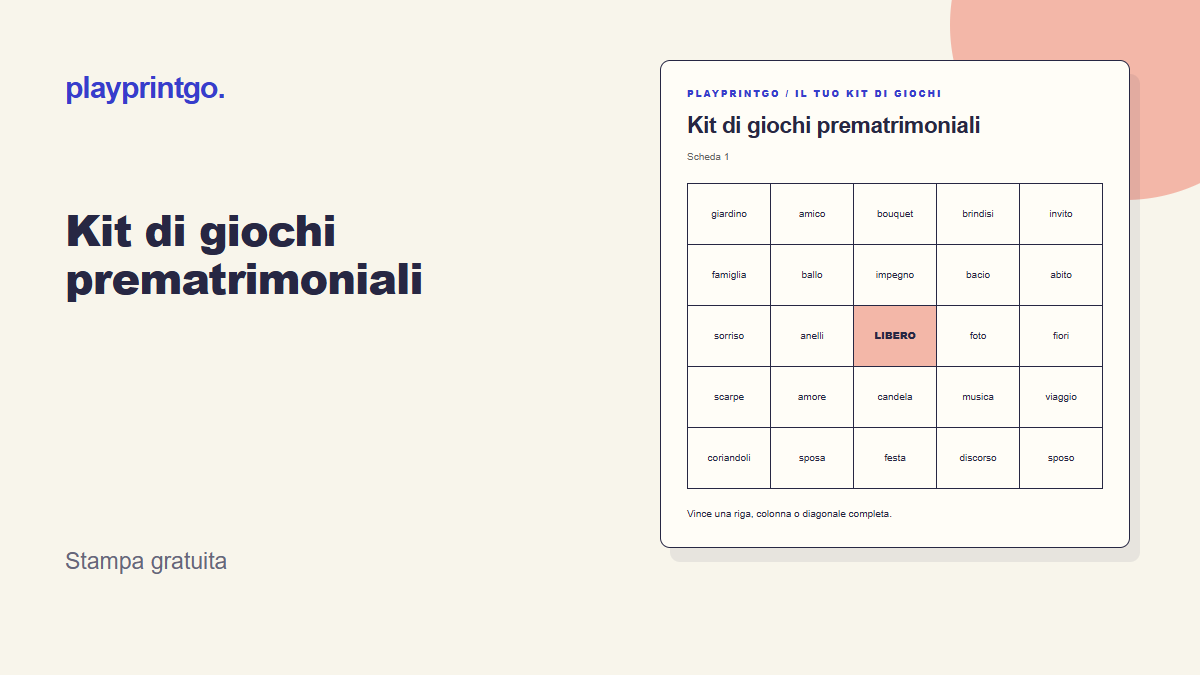 Kit di giochi prematrimoniali - Anteprima