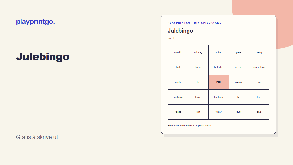 Julebingo - Forhåndsvisning
