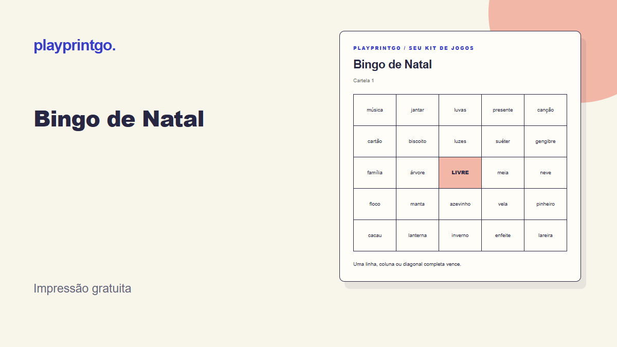 Bingo de Natal - Prévia