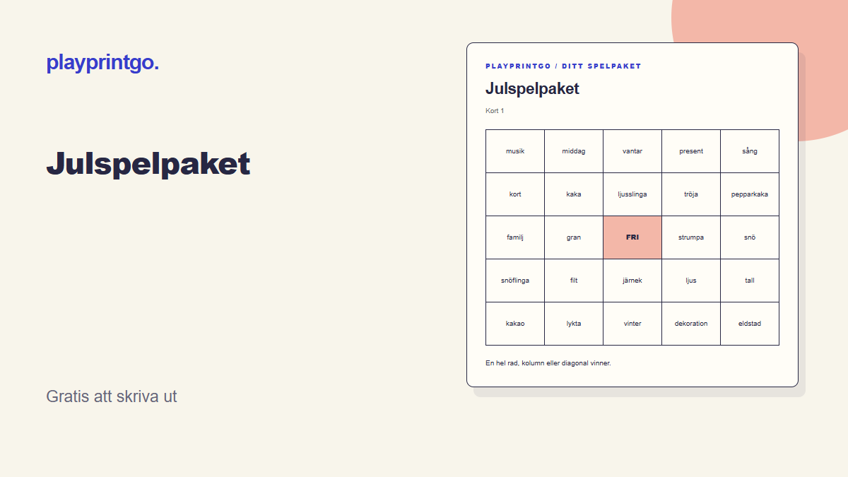 Julspelpaket - Förhandsvisning