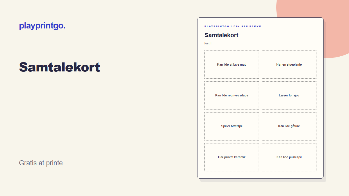 Samtalekort - Forhåndsvisning