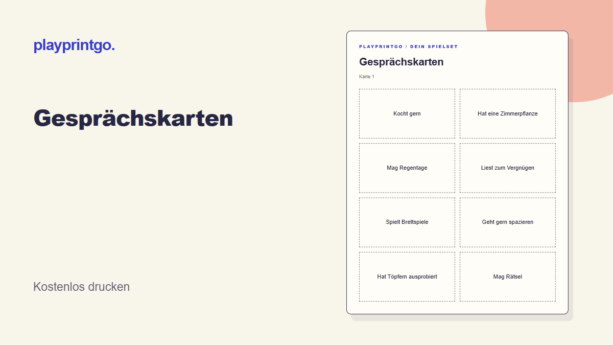 Gesprächskarten - Vorschau