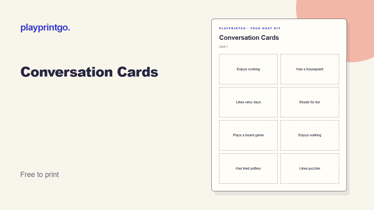 Conversation Cards - Live preview
