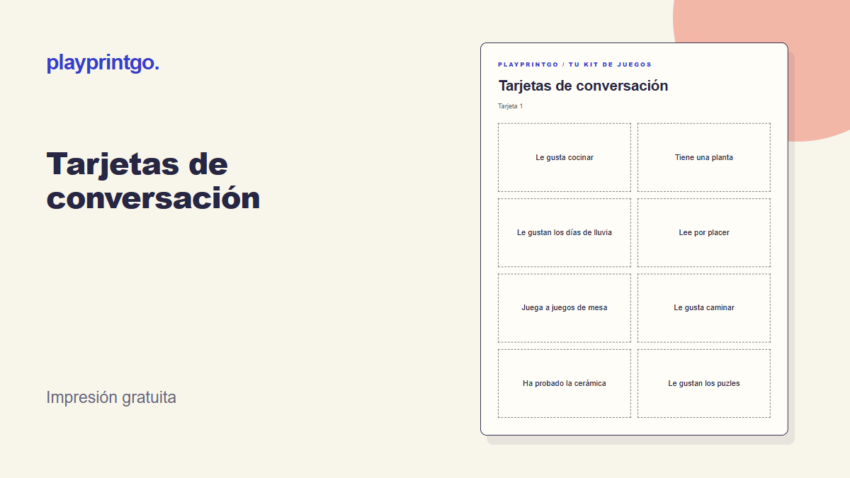 Tarjetas de conversación - Vista previa