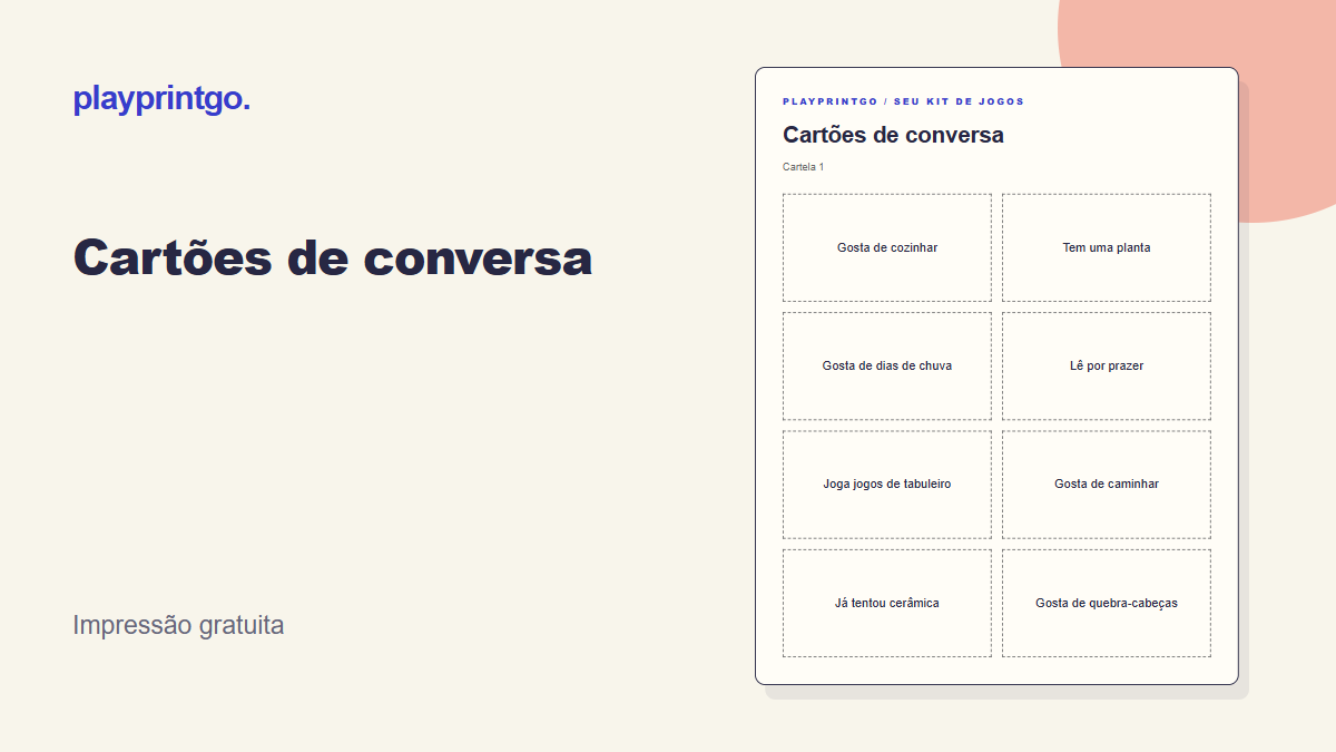 Cartões de conversa - Prévia