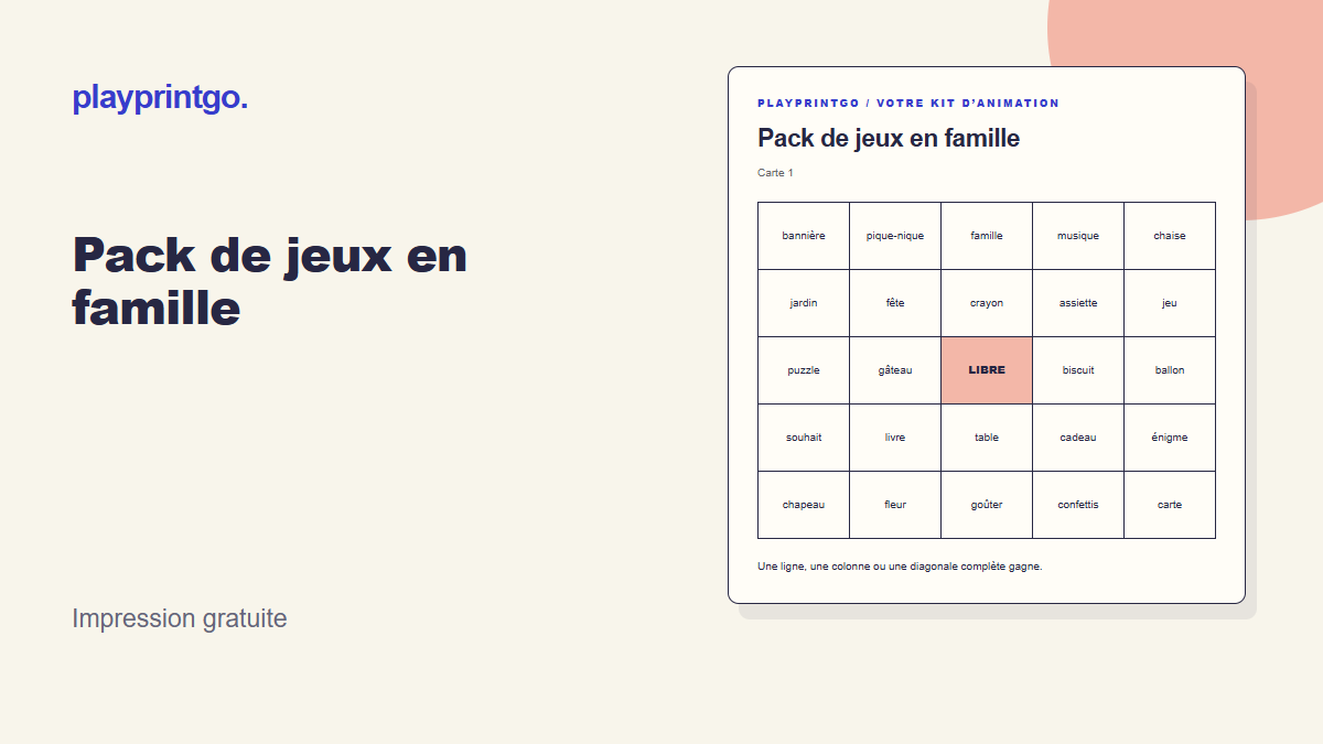 Pack de jeux en famille - Aperçu