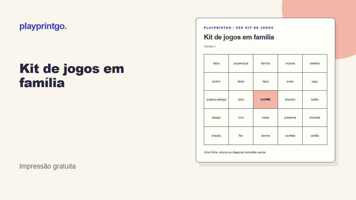 Kit de jogos em família - Prévia