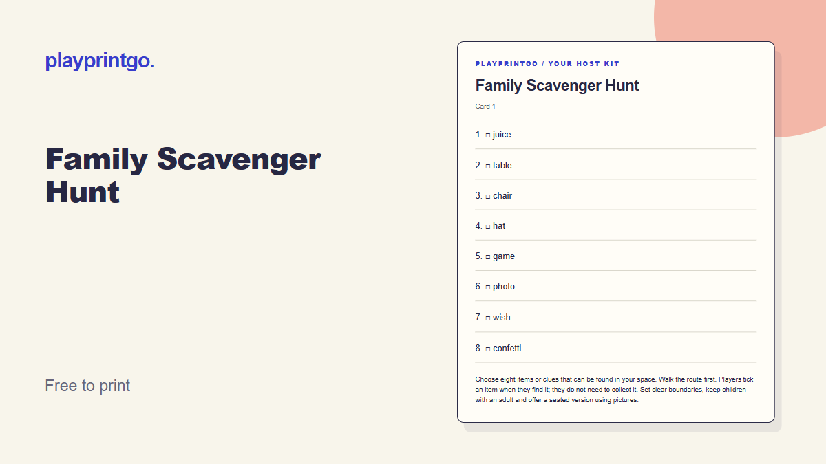Family Scavenger Hunt - Live preview