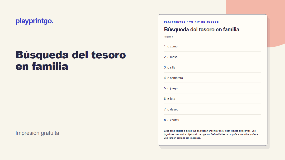 Búsqueda del tesoro en familia - Vista previa