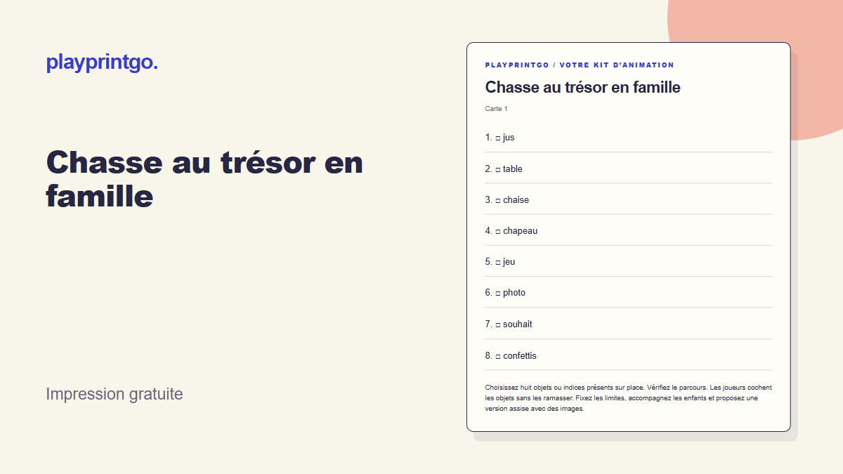 Chasse au trésor en famille - Aperçu