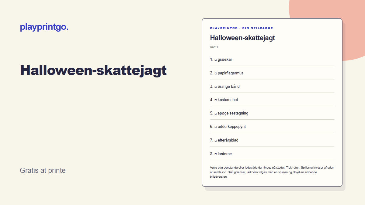Halloween-skattejagt - Forhåndsvisning