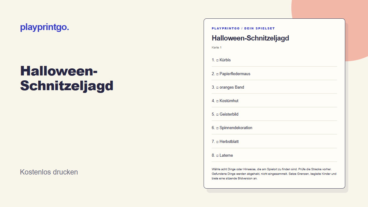 Halloween-Schnitzeljagd - Vorschau