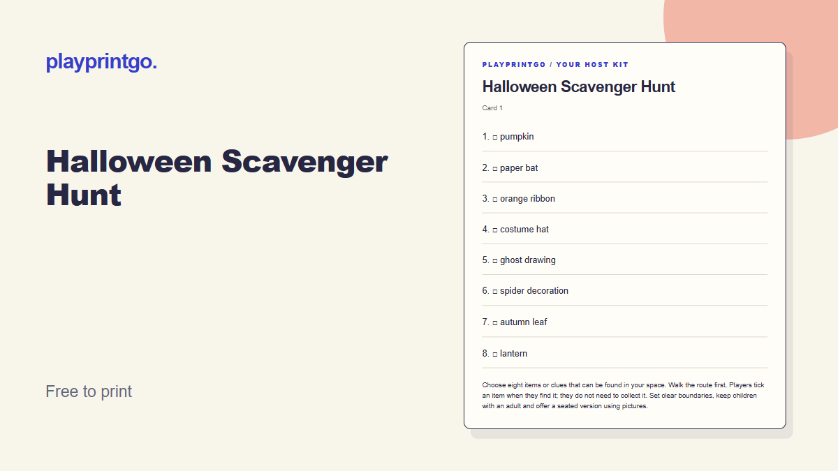 Halloween Scavenger Hunt - Live preview