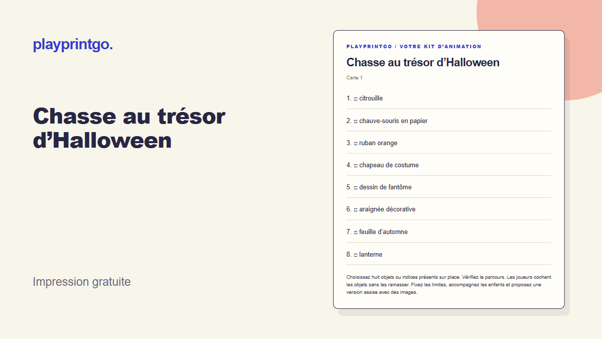 Chasse au trésor d’Halloween - Aperçu