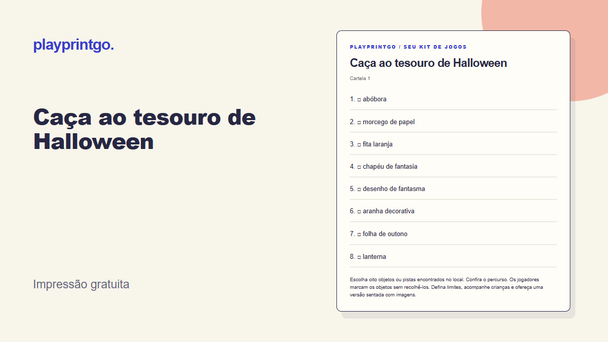 Caça ao tesouro de Halloween - Prévia