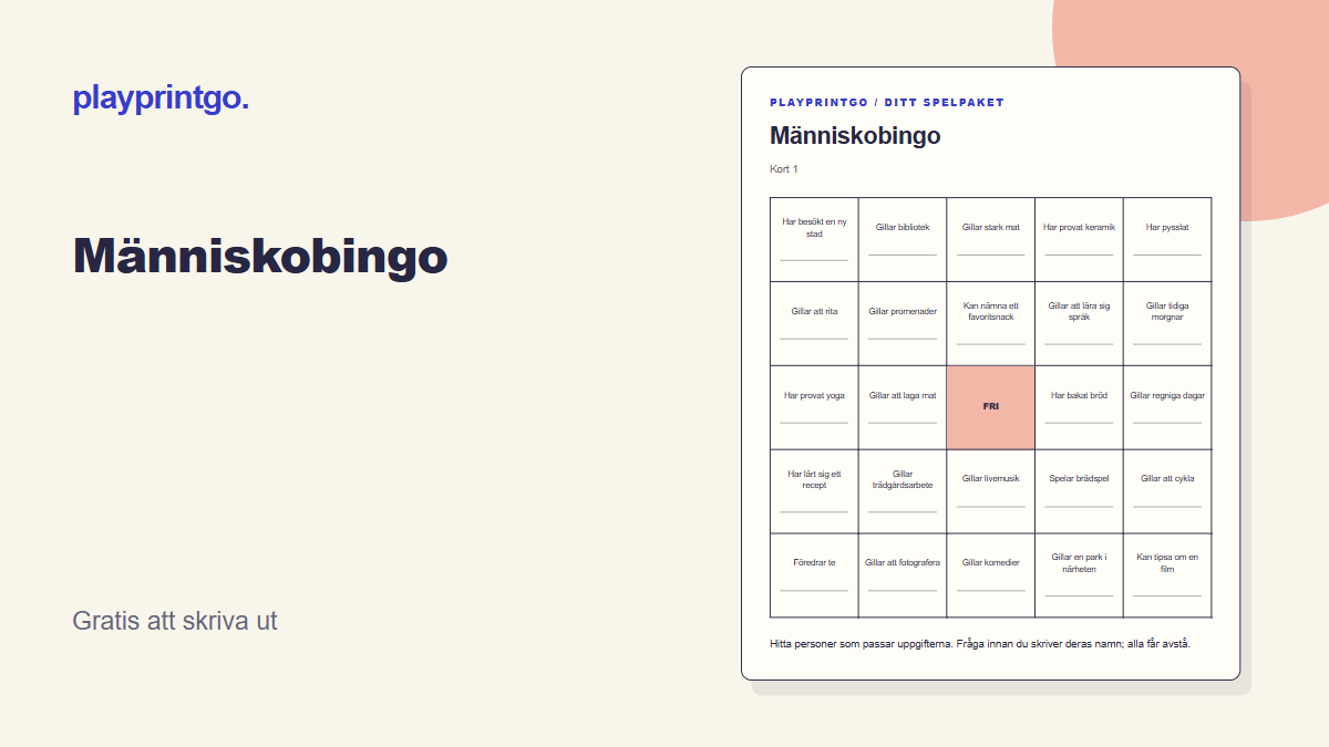 Människobingo - Förhandsvisning