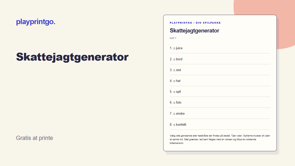 Skattejagtgenerator - Forhåndsvisning
