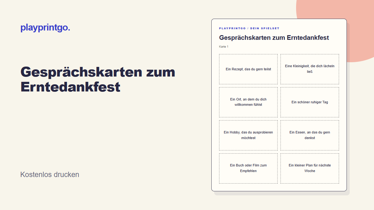 Gesprächskarten zum Erntedankfest - Vorschau