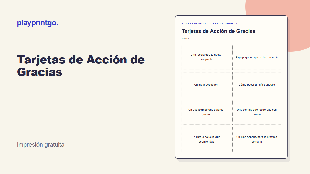 Tarjetas de Acción de Gracias - Vista previa